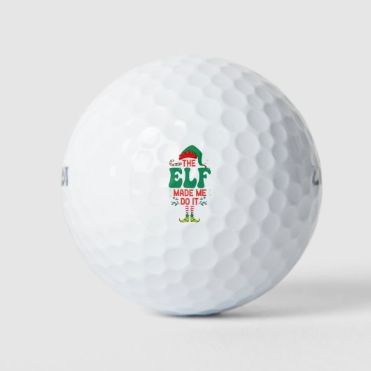 Der Elf ließ mich machen es lustige Weihnachts-Elf Golfball (Vorderseite)