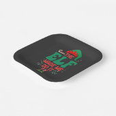 Der Elf ließ mich machen es lustige Weihnachts-Elf Pappteller (Gewinkelt)