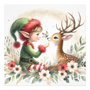 Der Elf und das Rentier Fotodruck