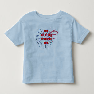 Der Elko des Kleinkindes Feuerwerke ganz herum Kleinkind T-shirt