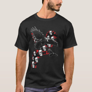 Der Emo der Männer Typen Goth Musik kräht in Flu T-Shirt