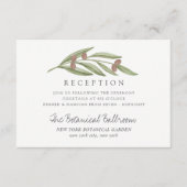 Der Empfang der Hochzeitskollektion der Olivenzwei Begleitkarte (Vorderseite)