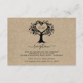 Der Empfang der rustikalen Herzenssammlung Begleitkarte (Vorderseite)