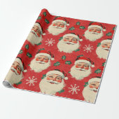 Der Empfang des klassischen Weihnachtsmanns II Geschenkpapier (Ungerollt)