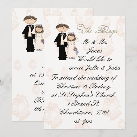 Der Empfang Einladung (Vorne/Hinten)