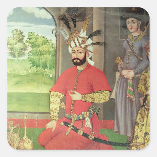 Der Empfang Quadratischer Aufkleber (Vorderseite)