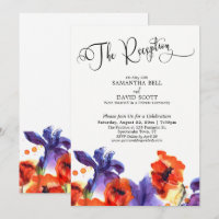 "Der Empfang" Typografie Red Poppies Lila Iris