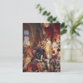 Der Empfang von Christoph Kolumbus Postkarte (Stehend Vorderseite)