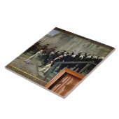 Der Empfang von Louis XVI im Hotel de Ville b Fliese (Seite)