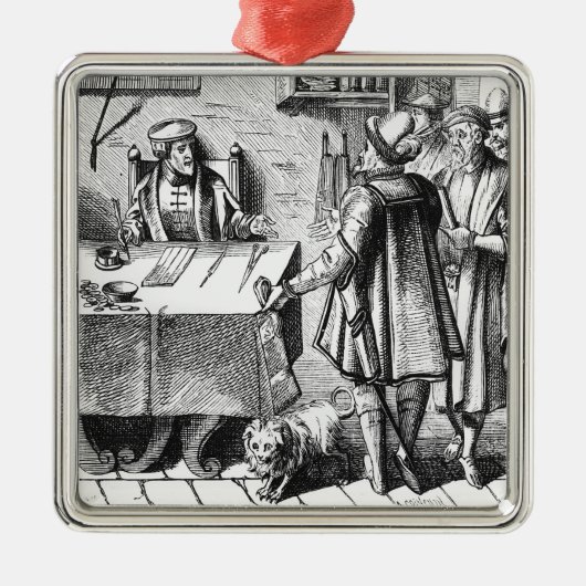 Der Empfänger von Steuern, nach einem Holzschnitt Ornament Aus Metall (Vorne)