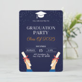 Der endgültige Entwurf: Graduierungspartei Einladung (Stehend Vorderseite)