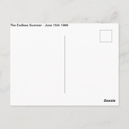 Der endlose Sommer - 15. Juni 1966 Postkarte (Rückseite)
