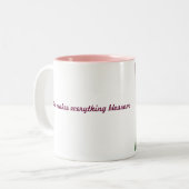 Der Engel der Liebe Zweifarbige Tasse (Vorderseite Links)