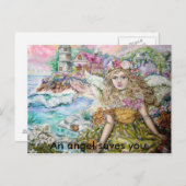 Der Engel der Perlmuschel, Ein Engel rettet.. Postkarte (Vorne/Hinten)