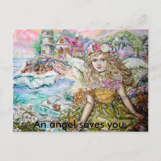 Der Engel der Perlmuschel, Ein Engel rettet.. Postkarte (Vorderseite)