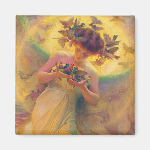 Der Engel der Vögel Franz Dvorak 1910 Magnet