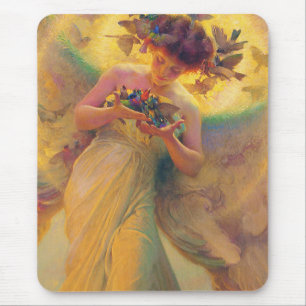 Der Engel der Vögel Franz Dvorak 1910 Mousepad