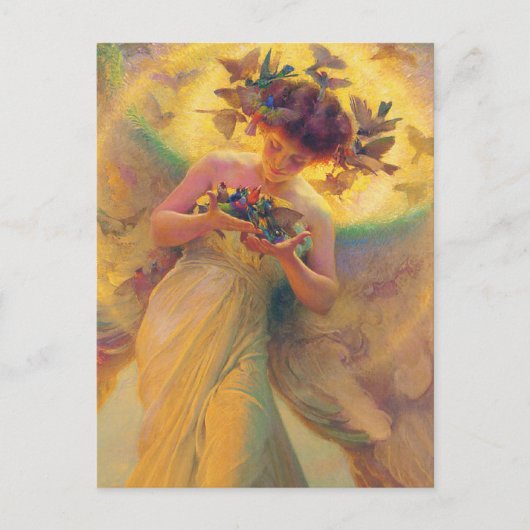 Der Engel der Vögel Postkarte (Vorderseite)