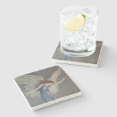 Der Engel des Friedens (von Walter Crane) Steinuntersetzer (Seitenansicht)