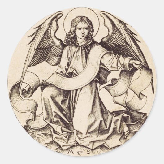 Der Engel des Heiligen Matthew Runder Aufkleber (Vorderseite)