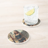 Der Engel des Kriegers Getränkeuntersetzer (Seite)