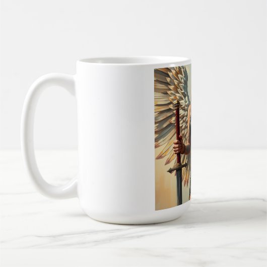 Der Engel des Kriegers Kaffeetasse (Links)