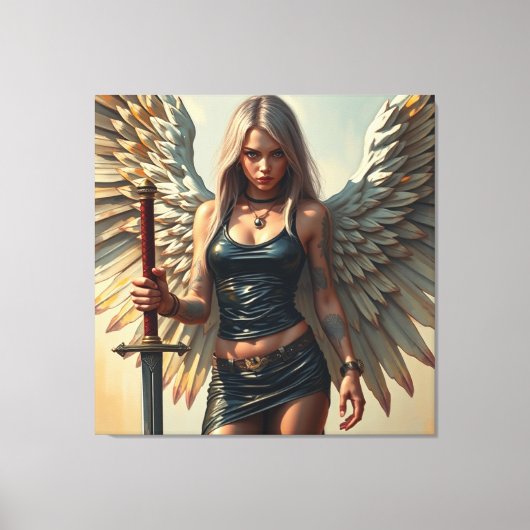 Der Engel des Kriegers Leinwanddruck (Vorderseite)