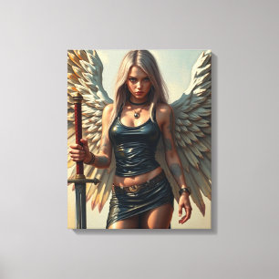 Der Engel des Kriegers Leinwanddruck