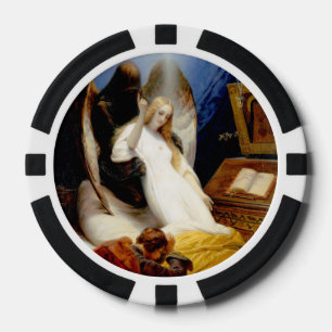 Der Engel des Todes fallen Pokerchips