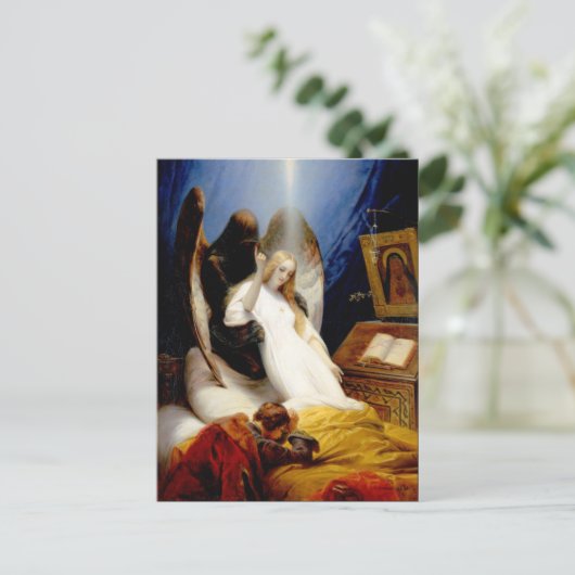 Der Engel des Todes fallen Postkarte (Stehend Vorderseite)