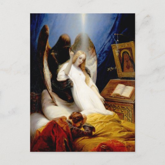 Der Engel des Todes fallen Postkarte (Vorderseite)