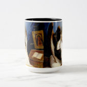 Der Engel des Todes fallen Zweifarbige Tasse (Mittel)