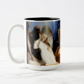 Der Engel des Todes fallen Zweifarbige Tasse (Links)