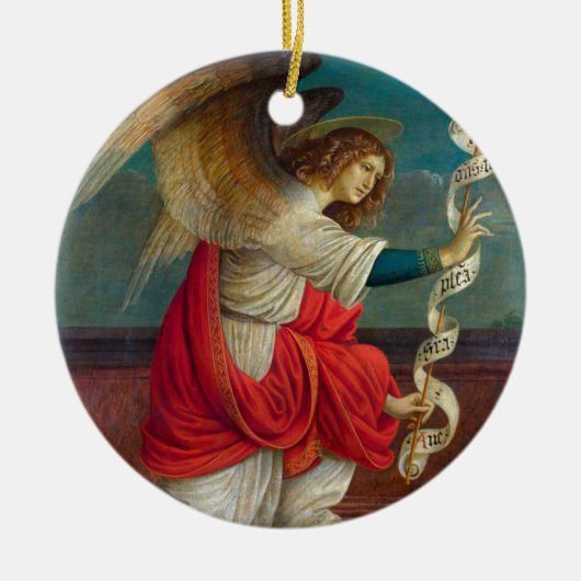 Der Engel Gabriel - Gaudenzio Ferrari Keramik Ornament (Vorne)