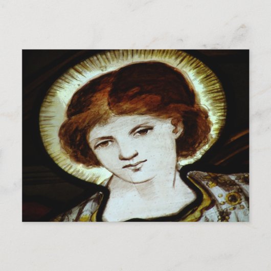 Der Engel im Pool Postkarte (Vorderseite)