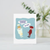 Der Engel und der Teufel auf meiner Schulter Postkarte (Stehend Vorderseite)