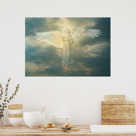 Der Engel und die Taube Poster (Küche)