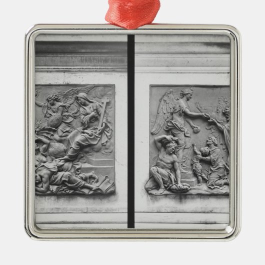 Der Engel von Frankreich die Häretiker wegtreibend Silbernes Ornament (Vorne)