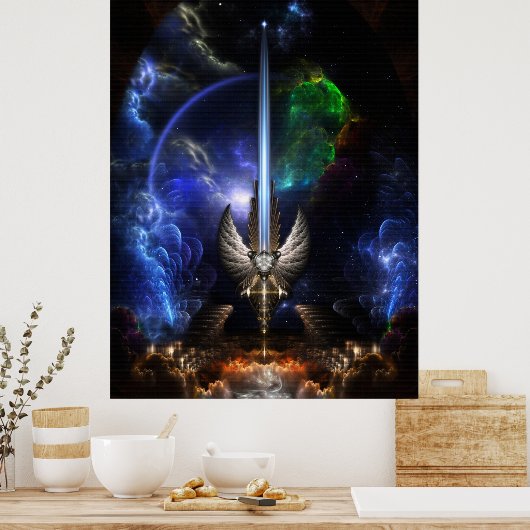 Der Engel wing Schwert von Arkledious Sp Brick Poster (Küche)