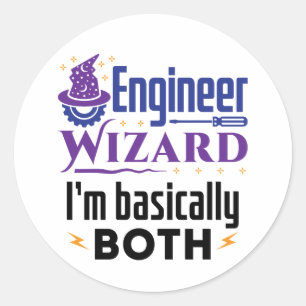 Der Engineer Wizard I ist im Grunde beides Runder Aufkleber