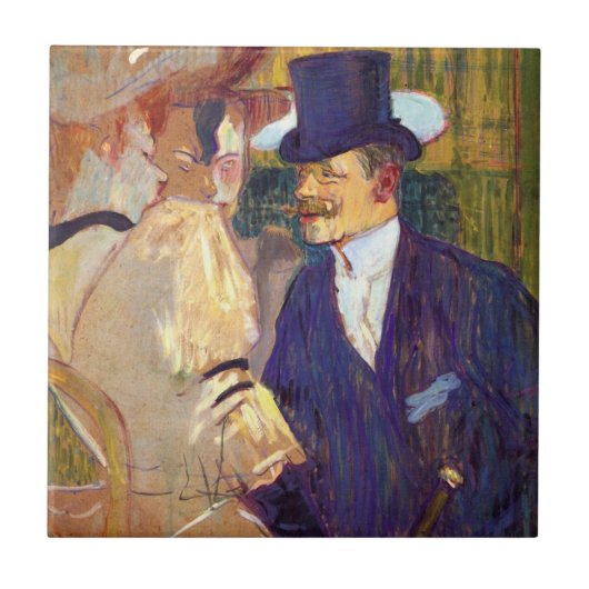 Der Engländer von Toulouse Lautrec, Vintag Art Fliese (Vorderseite)