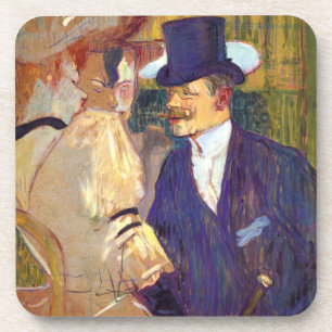 Der Engländer von Toulouse Lautrec, Vintage Art Getränkeuntersetzer