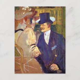 Der Engländer von Toulouse Lautrec, Vintage Art Postkarte