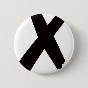 Der englische amerikanische Buchstabe "X " Button