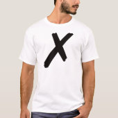 Der englische amerikanische Buchstabe "X " T-Shirt (Vorderseite)
