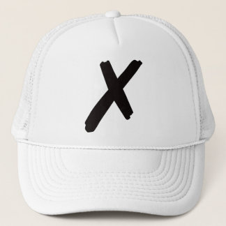 Der englische amerikanische Buchstabe "X " Truckerkappe