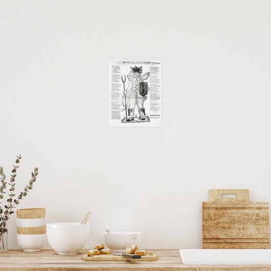 Der englische irische Soldat mit neuer Disziplin Poster (Küche)