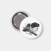 Der englische Pointer Magnet (Vorderseite/Rückseite)