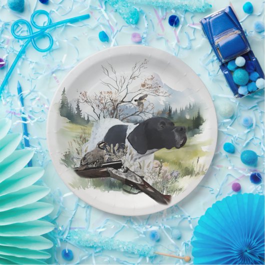 Der englische Pointer Pappteller (Party)