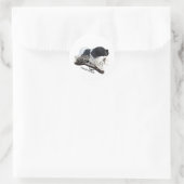 Der englische Pointer Runder Aufkleber (Tasche)